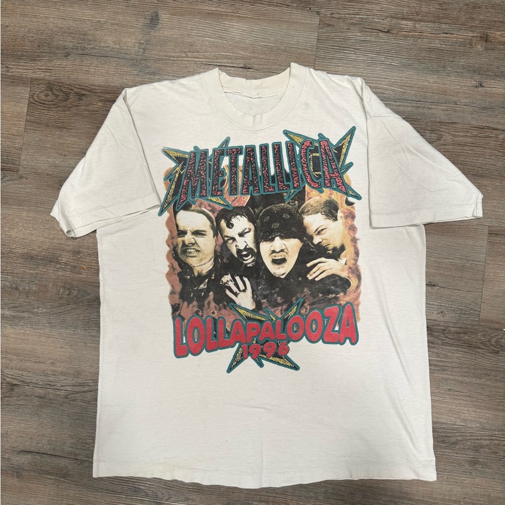 RARE VINTAGE Metallica 1996 Lollapalooza T-Shirt - Picture 2 of 15